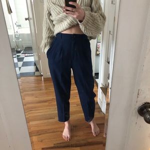 VINTAGE navy blue trousers. XS.